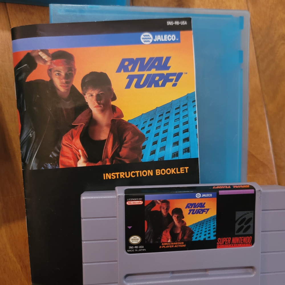 Rival Turf! Super Nintendo Game with Instruction Booklet